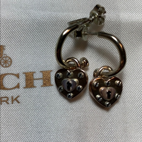 Coach Padlock Earrings, Sterling Silver - Picture 4 of 4
